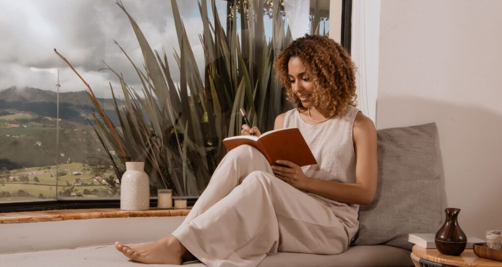 Woman practicing mindfulness in Greenville SC